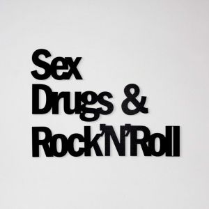 Napis na ścianę DekoSign - Sex Drugs & Rock'N'Roll