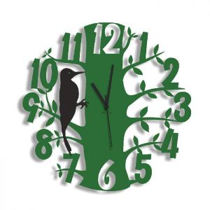 Dekoracyjny zegar ścienny Urlik Design Las