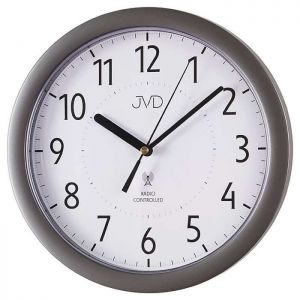 Zegar ścienny sterowany radiowo JVD, RH612.11 szary