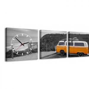Zegar ścienny - obraz 4MyArt Camper 105 x 35cm