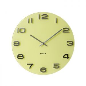 Zegar ścienny Karlsson Vintage żółty KA5489YE
