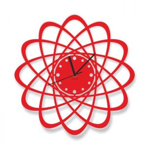 Dekoracyjny zegar ścienny Urlik Design Atom