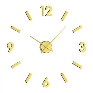 Zegar ścienny naklejany JVD HB11.1, złoty