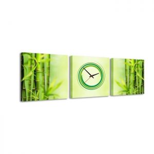 Zegar ścienny - obraz 4MyArt Bamboo-Style, 35 x 105cm