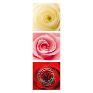 Zegar ścienny - obraz 4MyArt Colorful Roses, 105 x 35cm