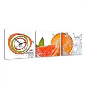 Zegar obraz 4MyArt Smak pomarańczy, 105 x 35cm