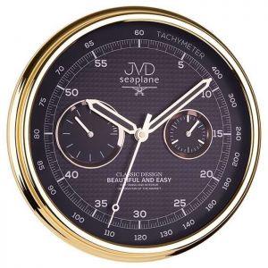 Zegar ścienny JVD, seaplane HA10.1 złoty