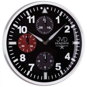 Zegar ścienny JVD, seaplane HA15.1 czarny